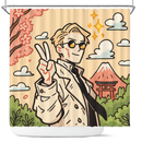Kento Nanami Jujutsu Kaisen Anime Japan Ink Style Shower Curtain