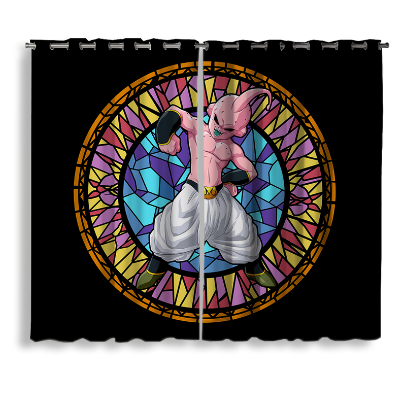 Kid Buu Stained Glass Window Curtain