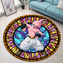 Kid Buu Stained Glass Round Rug