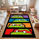 Kids Turtle TMNT Ninja Turtle Mask Rectangular Area Rug