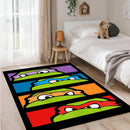 Kids Turtle TMNT Ninja Turtle Mask Rectangular Area Rug