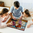 Kikis Delivery Service Ghibli Studio Stained Glass Jigsaw Puzzle