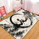 Kiki x Jiji Studio Ghibli Japan Ink Style Rectangular Area Rug