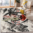 Kikyo x Kagome InuYasha Japan Ink Style Rectangular Area Rug