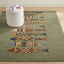 Kilim Fish Rectangular Area Rug