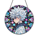 Killua Zoldyck Hunter X Hunter Japan Anime Round Stained Glass Suncatcher