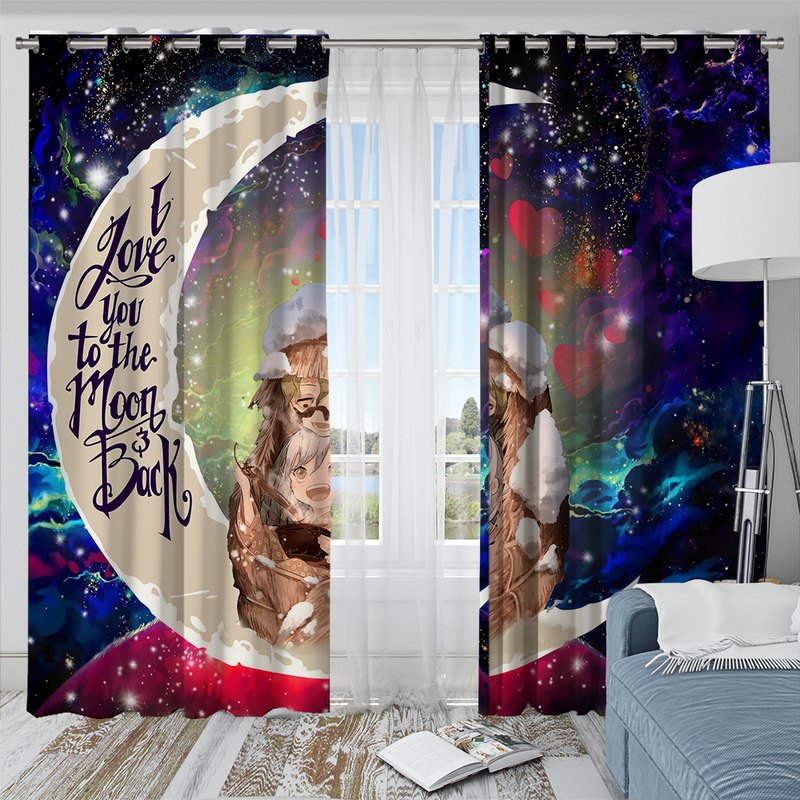 Kimetsu No Yaiba Love You To The Moon Galaxy Window Curtain