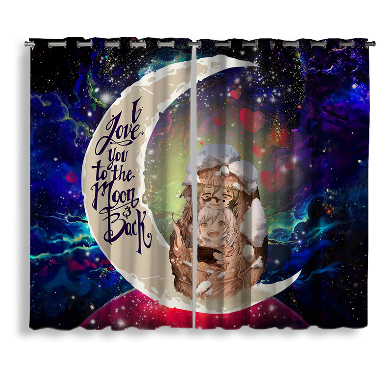 Kimetsu No Yaiba Love You To The Moon Galaxy Window Curtain