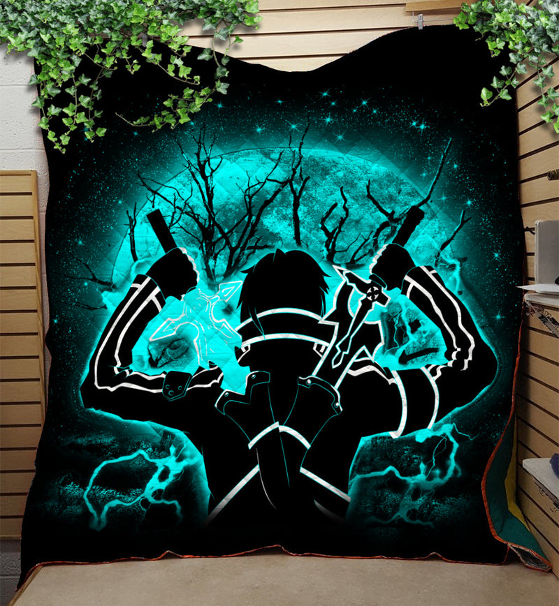 Kirito Sword Art Online SAO Moonlight Quilt Blanket Nearkii