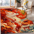 Kitsune Fox Japan Style Rectangular Area Rug