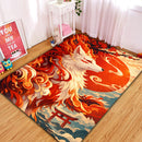 Kitsune Fox Japan Style Rectangular Area Rug