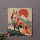 Kitsune Fox Japanese Spirit Woven Throw Blanket