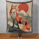 Kitsune Fox Japanese Spirit Woven Throw Blanket