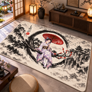 Kochou Shinobu Demon Slayer Japan Ink Style Rectangular Area Rug