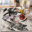 Kochou Shinobu Demon Slayer Japan Ink Style Rectangular Area Rug
