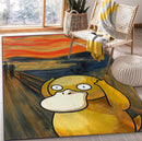 Pokemon Psyduck Painting Rectangular Area Rug