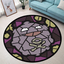 Koffing Pokemon Stained Glass Round Rug
