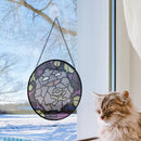 Koffing Pokemon Round Stained Glass Suncatcher