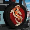 Koi Fish Art Car Spare Tire Cover