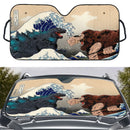 Kong Vs God Japan Style Great Wave Custom Car Windshield Sunshades