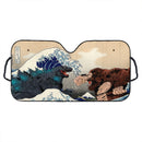 Kong Vs God Japan Style Great Wave Custom Car Windshield Sunshades