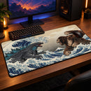 Kong Vs God Japan Style Great Wave Desk Mat
