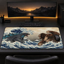 Kong Vs God Japan Style Great Wave Desk Mat