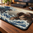Kong Vs God Japan Style Great Wave Desk Mat
