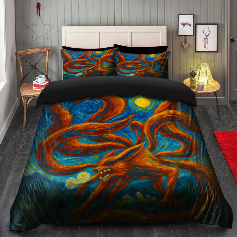 Kurama Attack Starry Night Bedding Set