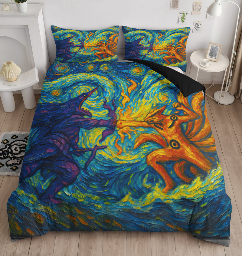 Kurama Vs Susano Star Starry Night Bedding Set