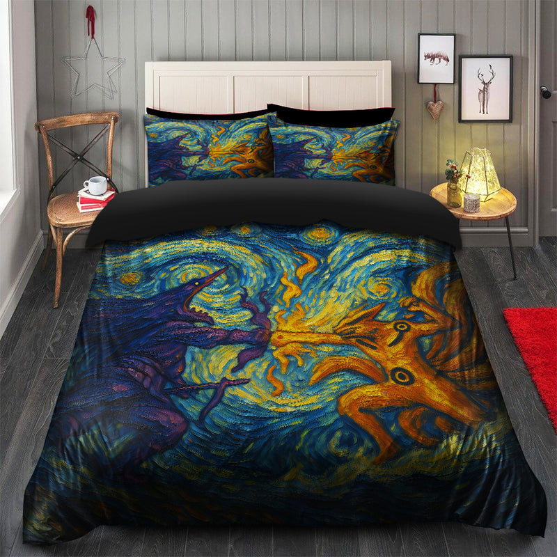 Kurama Vs Susano Star Starry Night Bedding Set