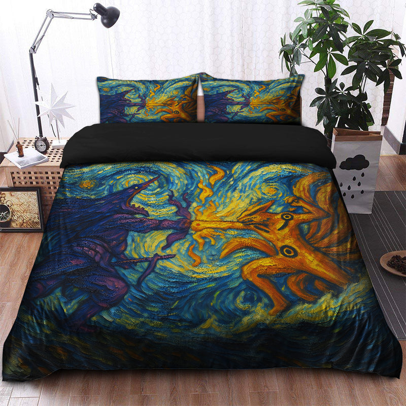 Kurama Vs Susano Star Starry Night Bedding Set