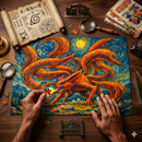 Kurama Attack On Starry Night Jigsaw Puzzle