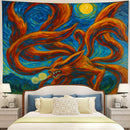 Kurama Attack On Starry Night Tapestry