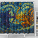 Kurama Vs Susano Starry Night Shower Curtain