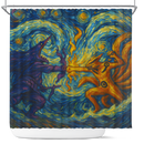 Kurama Vs Susano Starry Night Shower Curtain