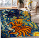 Kurama Vs Susano Starry Night Rectangular Area Rug