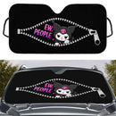 Kuromi Peeking Zip Custom Car Windshield Sunshades