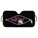 Kuromi Peeking Zip Custom Car Windshield Sunshades
