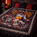 Kurosaki From The Anime Bleach In His Hollow Form Woven Throw Blanket