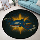 Kyogre Pokemon Stained Glass Round Rug
