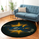Kyogre Pokemon Stained Glass Round Rug