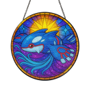 Kyogre Pokemon Sun Stained Glass Suncatcher