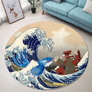 Kyogre Vs Groudon The Great Wave Japan Pokemon Round Rug
