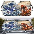 Kyogre Vs Groudon The Great Wave Japan Pokemon Custom Car Windshield Sunshades