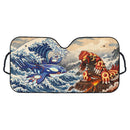 Kyogre Vs Groudon The Great Wave Japan Pokemon Custom Car Windshield Sunshades