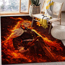 Kyojuro Rengoku Demon Slayer Anime Rectangular Area Rug