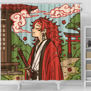 Yoriichi Demon Slayer Japan Ink Style Shower Curtain