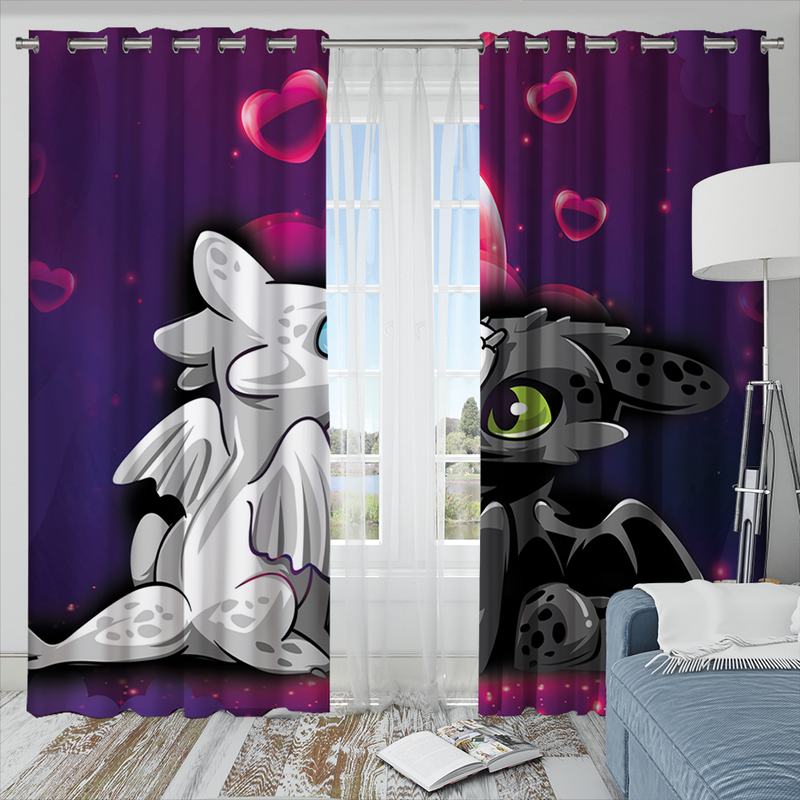 Light Fury Night Fury How To Train Your Dragon Window Curtain