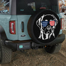 Labrador USA Flag Sunglasses Car Spare Tire Cover